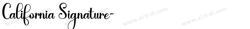 California Signature字体转换